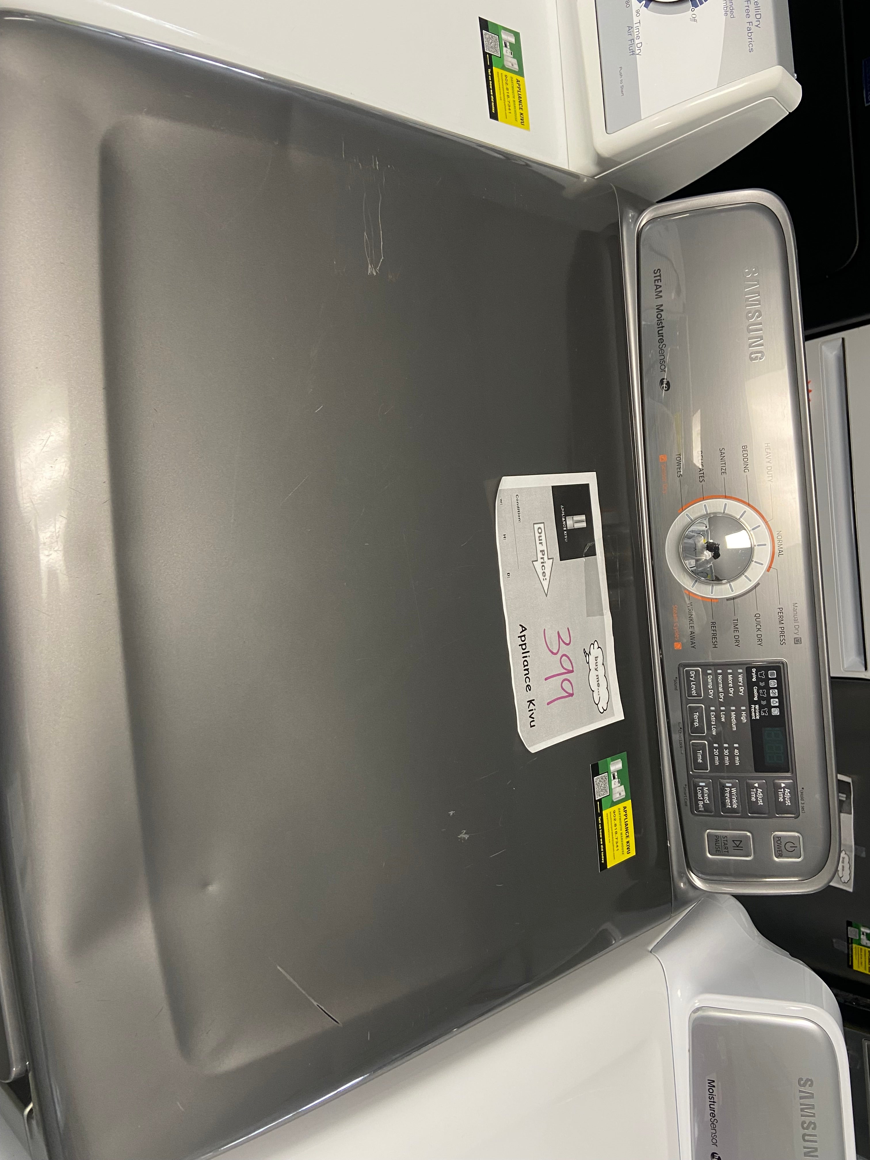 Samsung DV45H7400EP - DV45H7400EP/AC Electric Dryer, 27 inch Width, Electric, 7.4 cu. ft. Capacity, Steam Clean, 4 Temperature Settings, Steel Drum