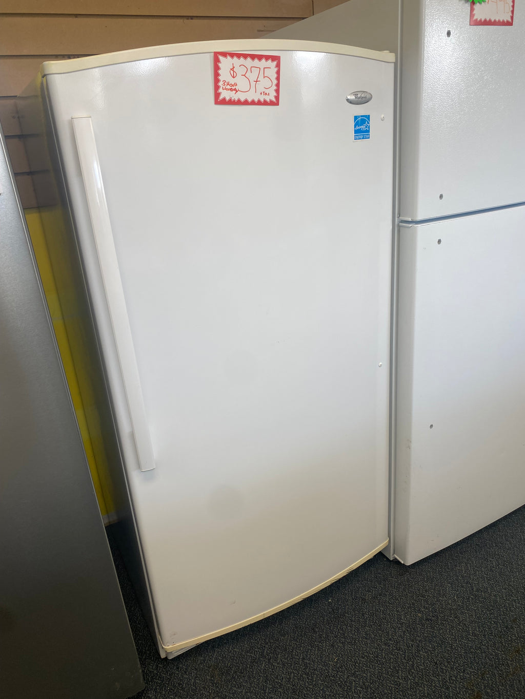 14 cuft White Whirlpool Upright/Stand up freezer “used”