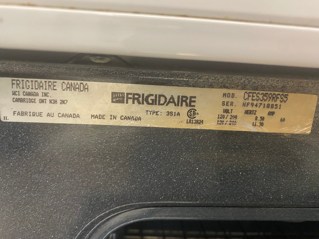 White 31” Frigidaire coil top slide in stove "refurbished"