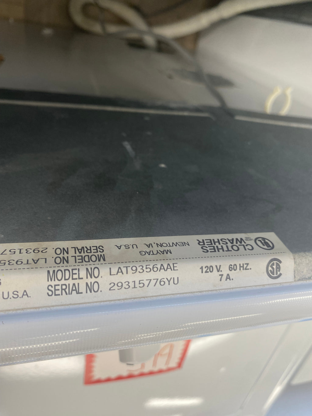 Maytag Top Load Washer