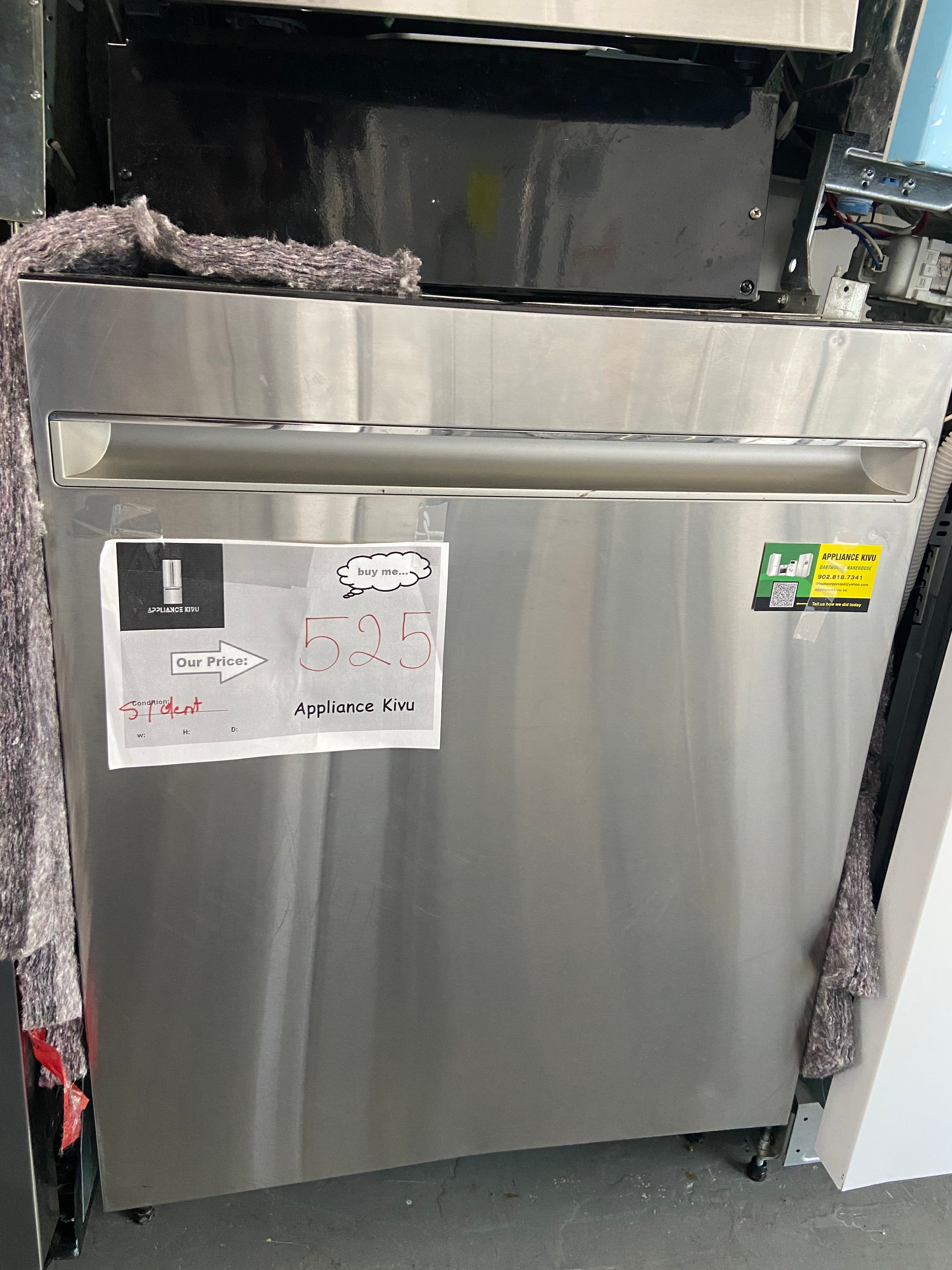 GE GDT225SSL0SS Dishwasher, 24 inch Exterior Width, 51 dB Decibel Level, Fully Integrated, Stainless Interior, 3 Wash Cycles, 12 Capacity (Place Settings), Hard Food Disposal, 2 Loading Racks, Wifi Enabled, Stainless Steel colour