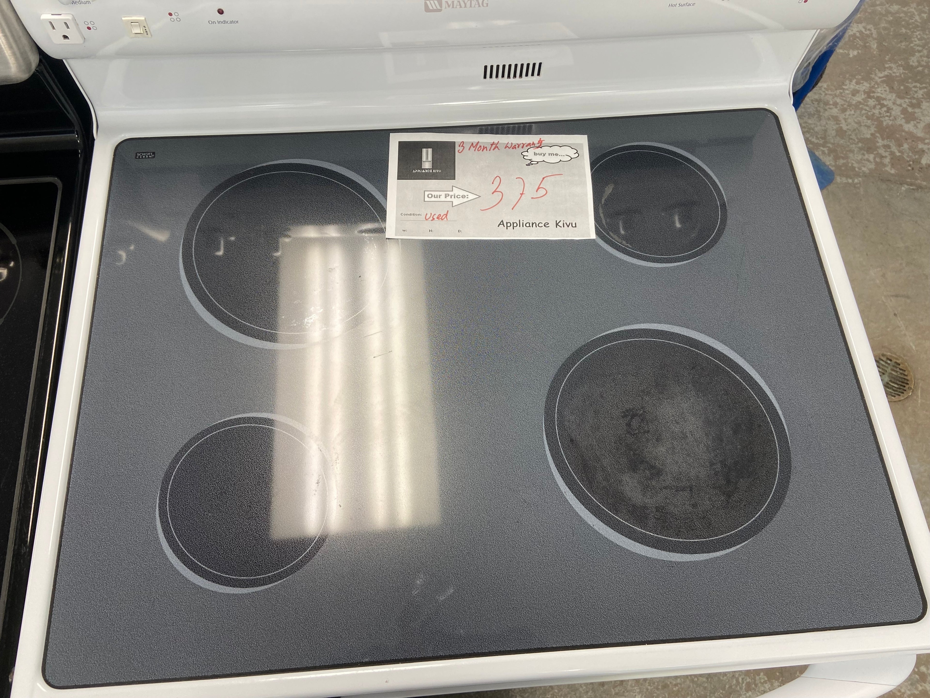 Maytag Glass Top Stove
