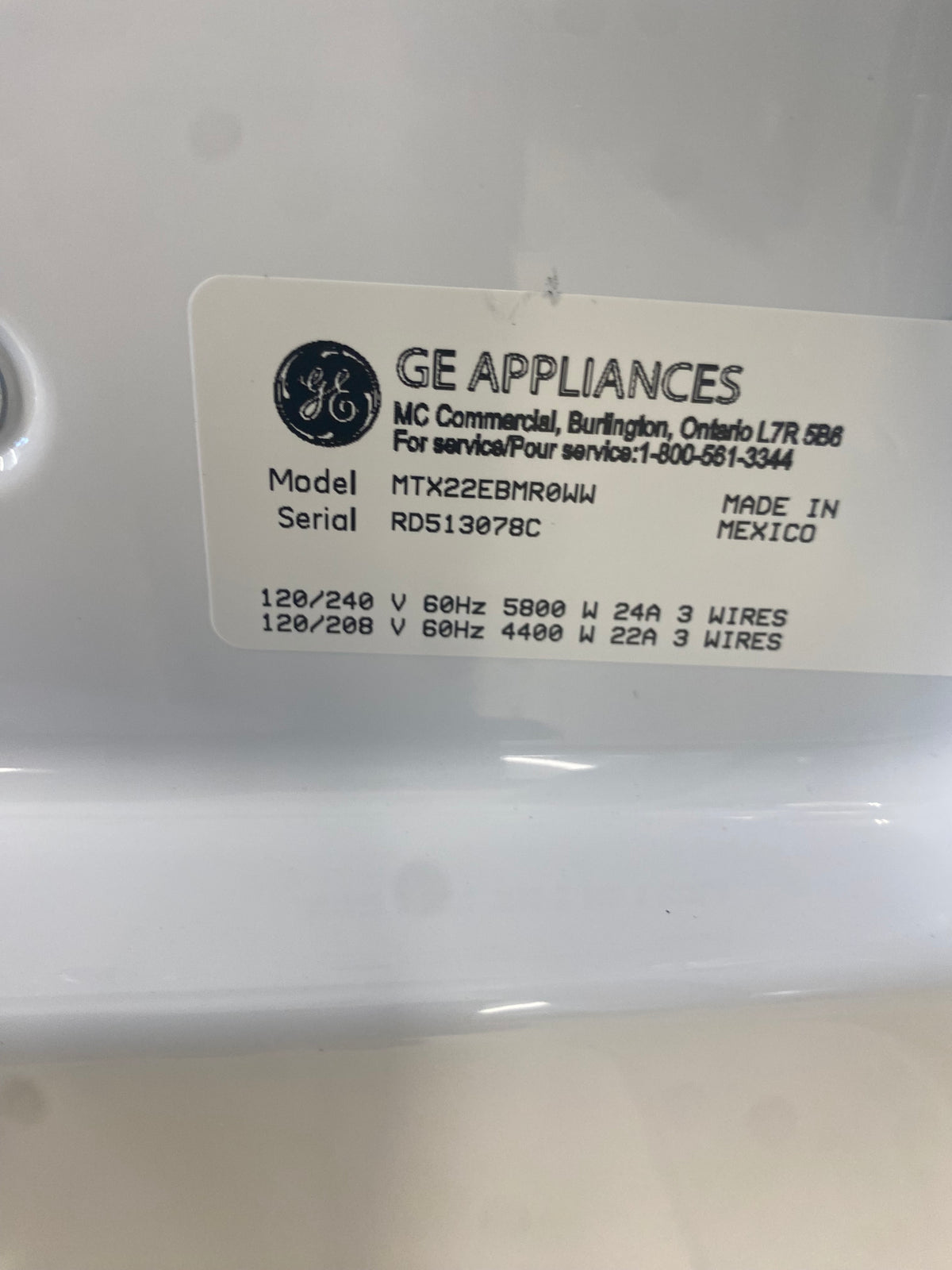 Moffat dryer, "Brand new", 1 Year Factory Warranty
