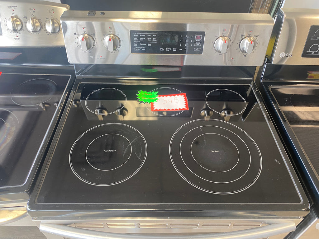 Samsung NE59J7630SS Electric Range, 5.9 cu. ft. Capacity, 30 inch Exterior Width, Convection, 5 Burners, Storage Drawer, Self Clean, 3,300 W Highest Element, Stainless Steel colour