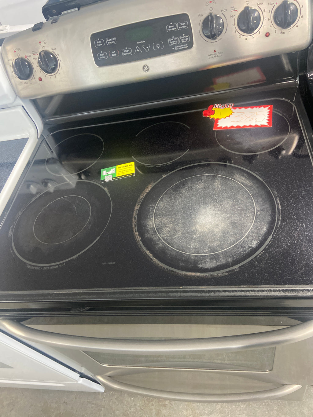 GE glass top stove, JCBP80S0M2SS, “Refurbished”, 3 Months Warranty