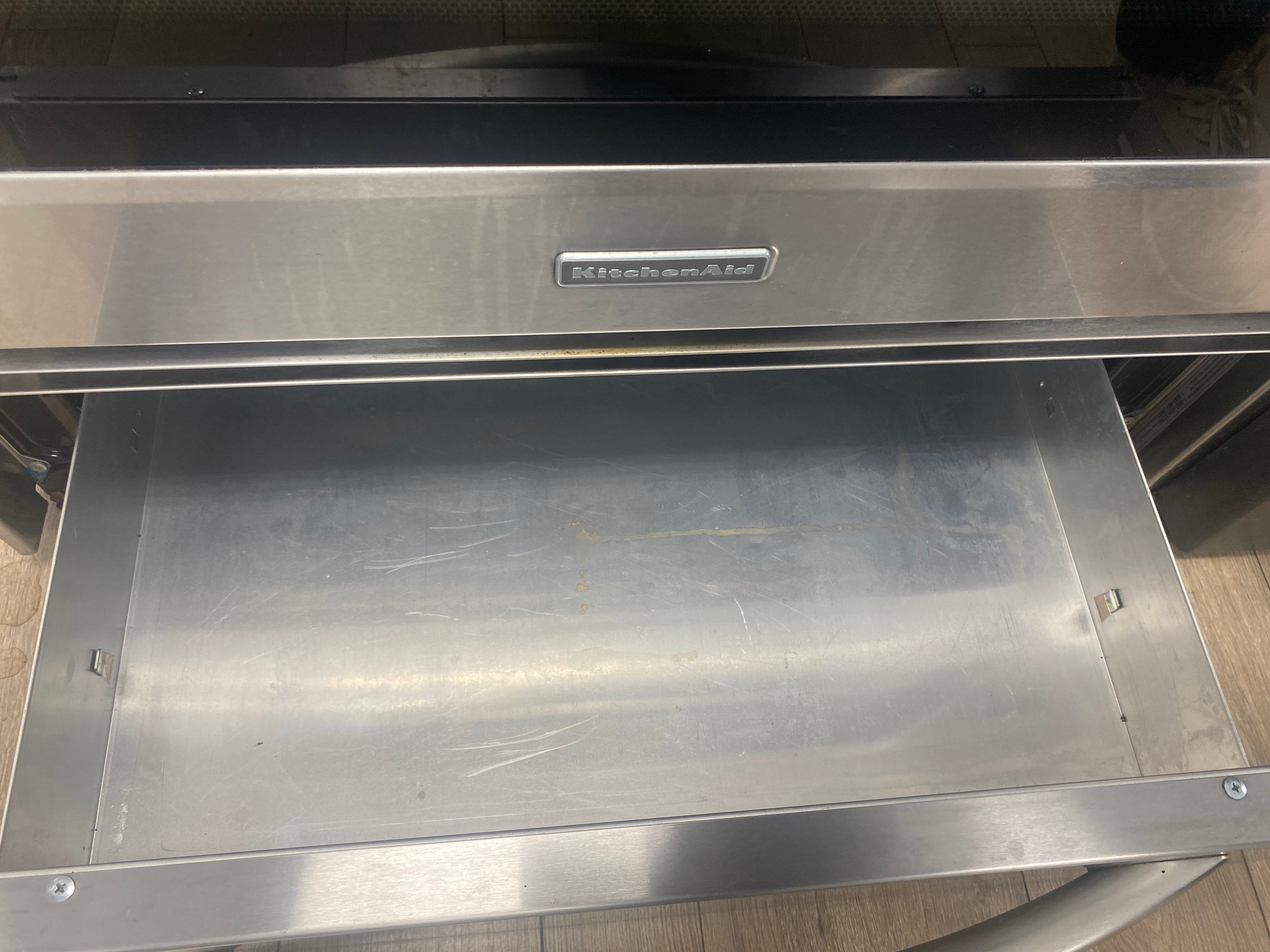 Kitchen Aid glass top stove, "Refurbished", slide in Stove.