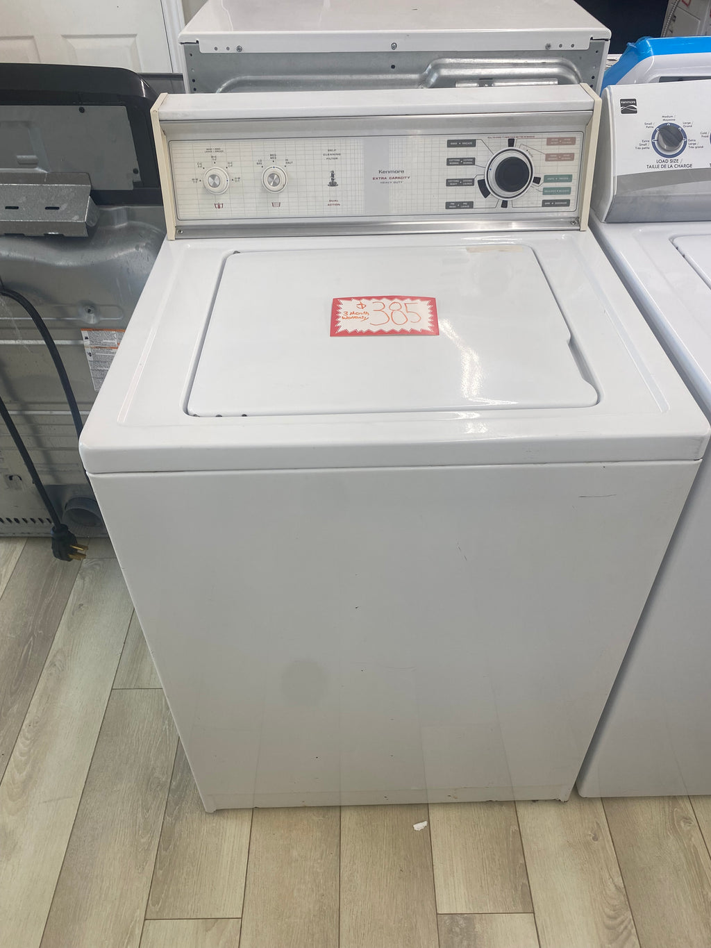 27” Kenmore Top Load Washer, White "Used"
