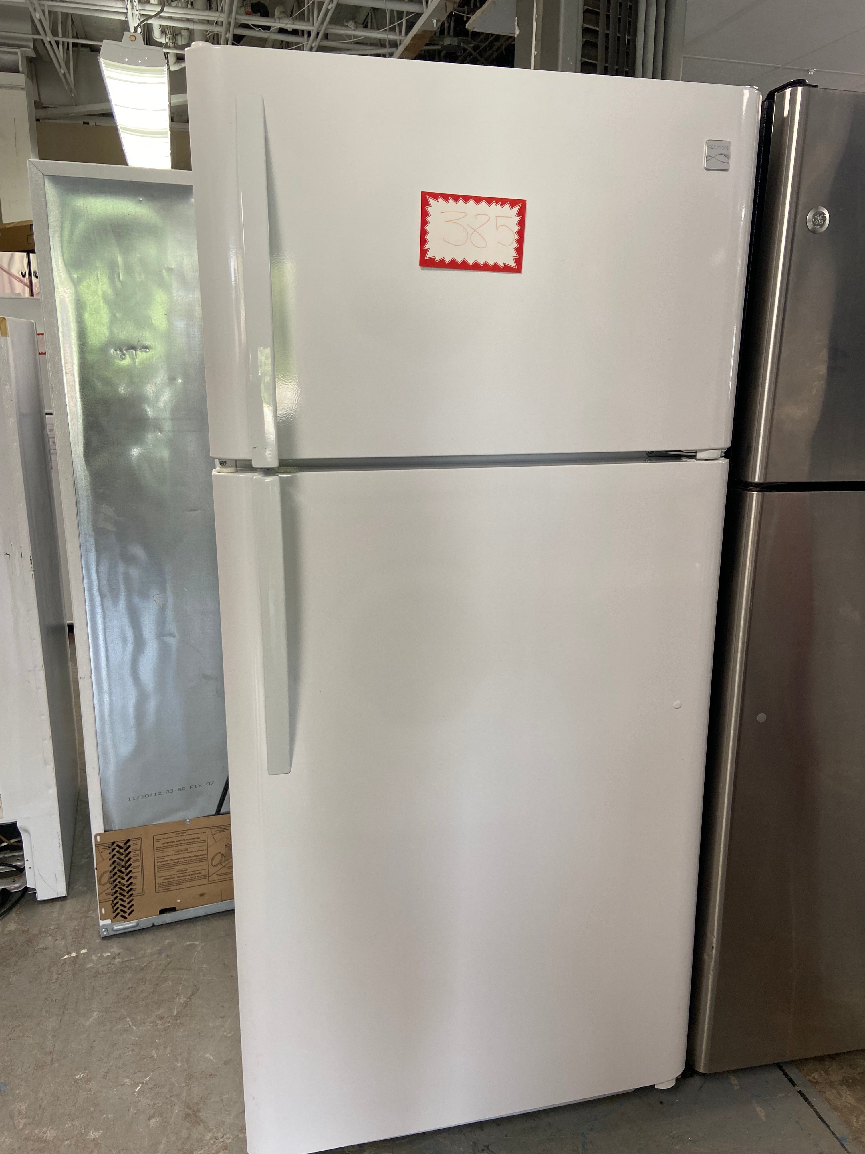 White 30” Kenmore 970R421221 Fridge (Used)