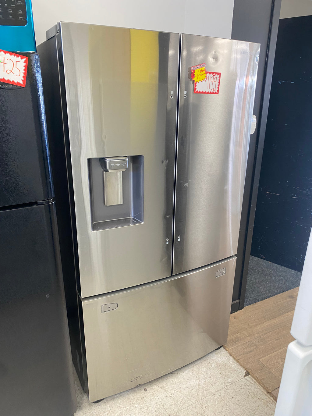 36 inch Samsung stainless steel French door fridge counter depth RF23R6201SR ( no ice maker)
