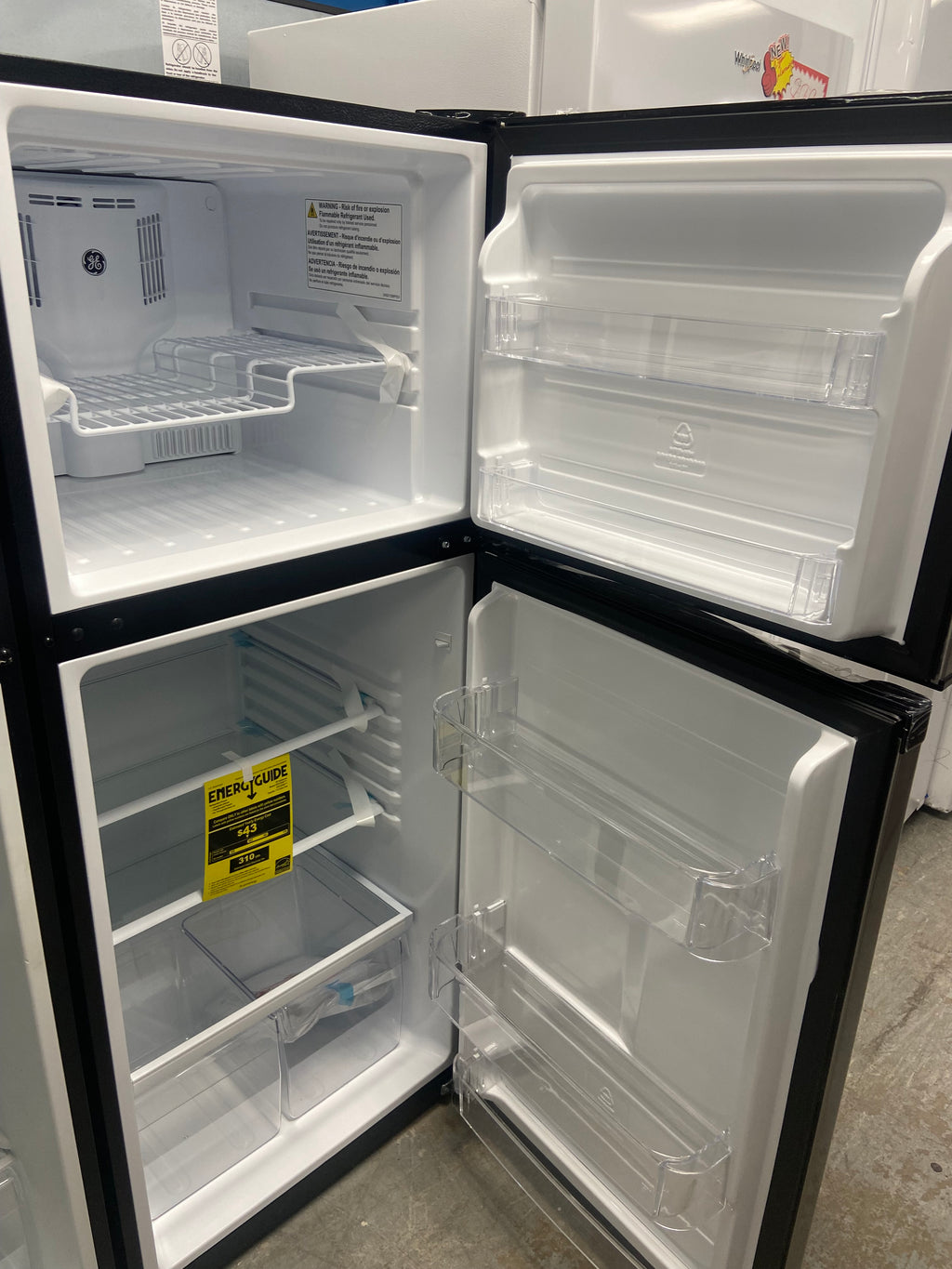 GE apartment size stainless fridge
