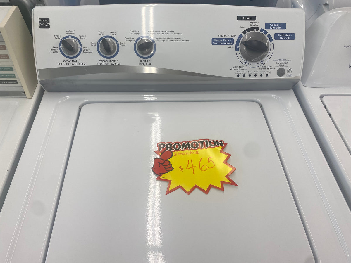 27” Kenmore top load washer, White, 'Used'