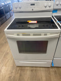 White 30” Kenmore glass top stove with self clean "Refurbished"