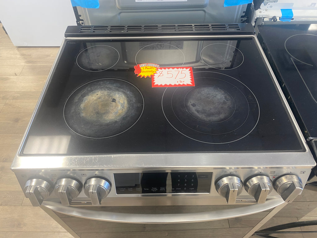LG glass top slide in Stove