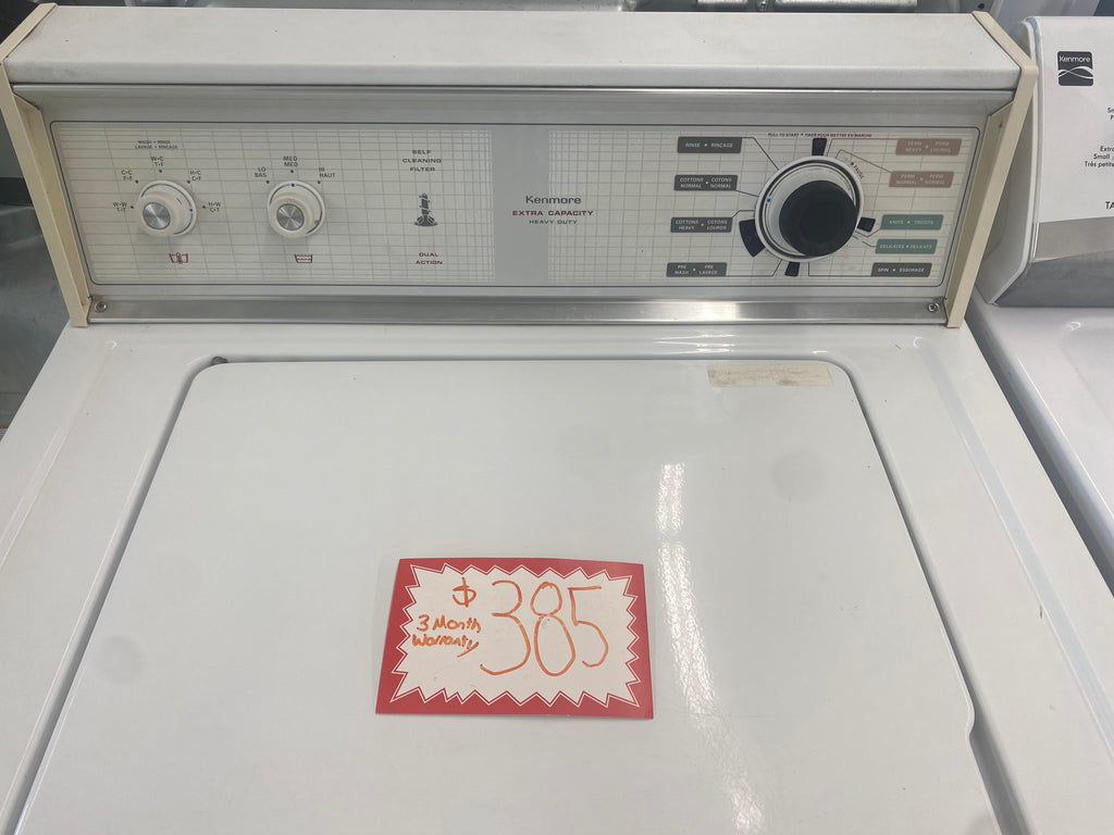 27” Kenmore Top Load Washer, White "Used"