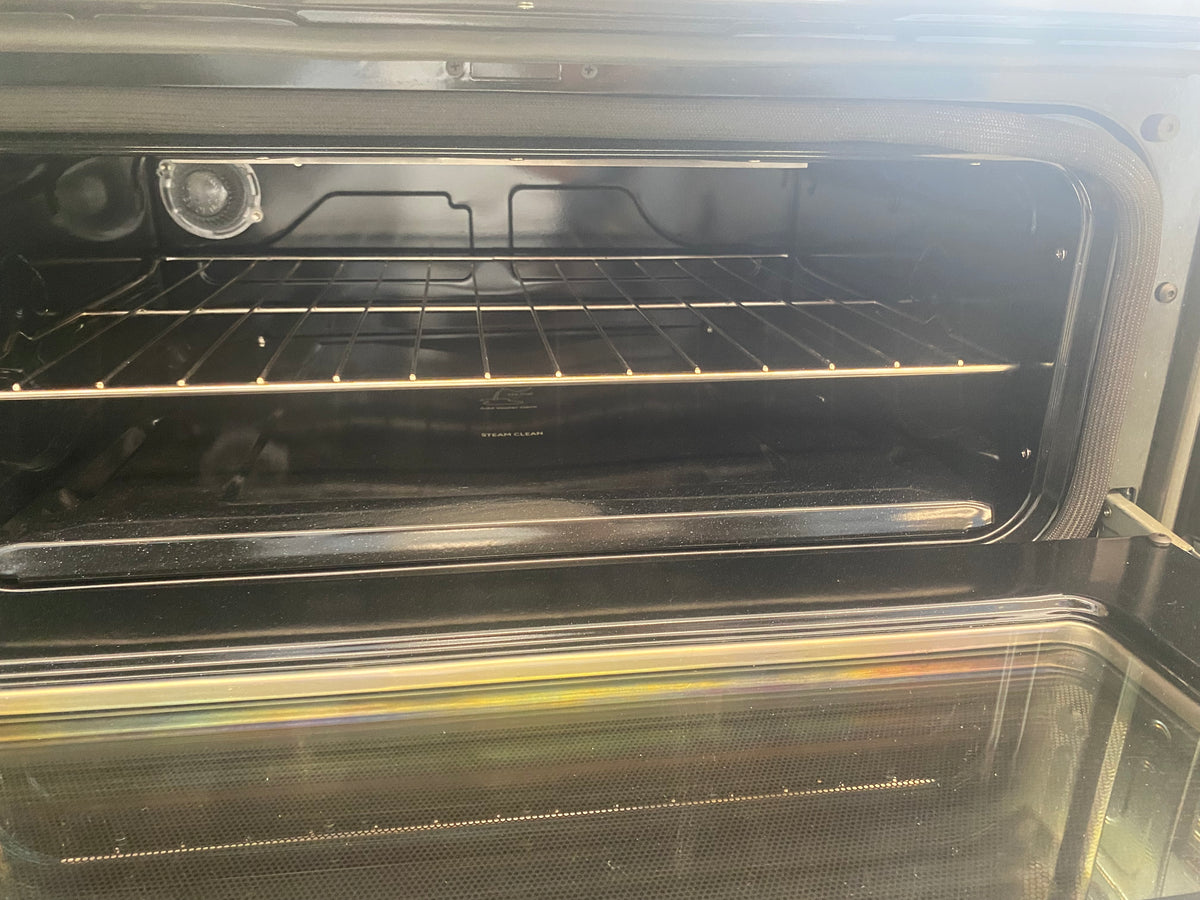 30” GE propane slide in stove "New", Stainless, Double oven