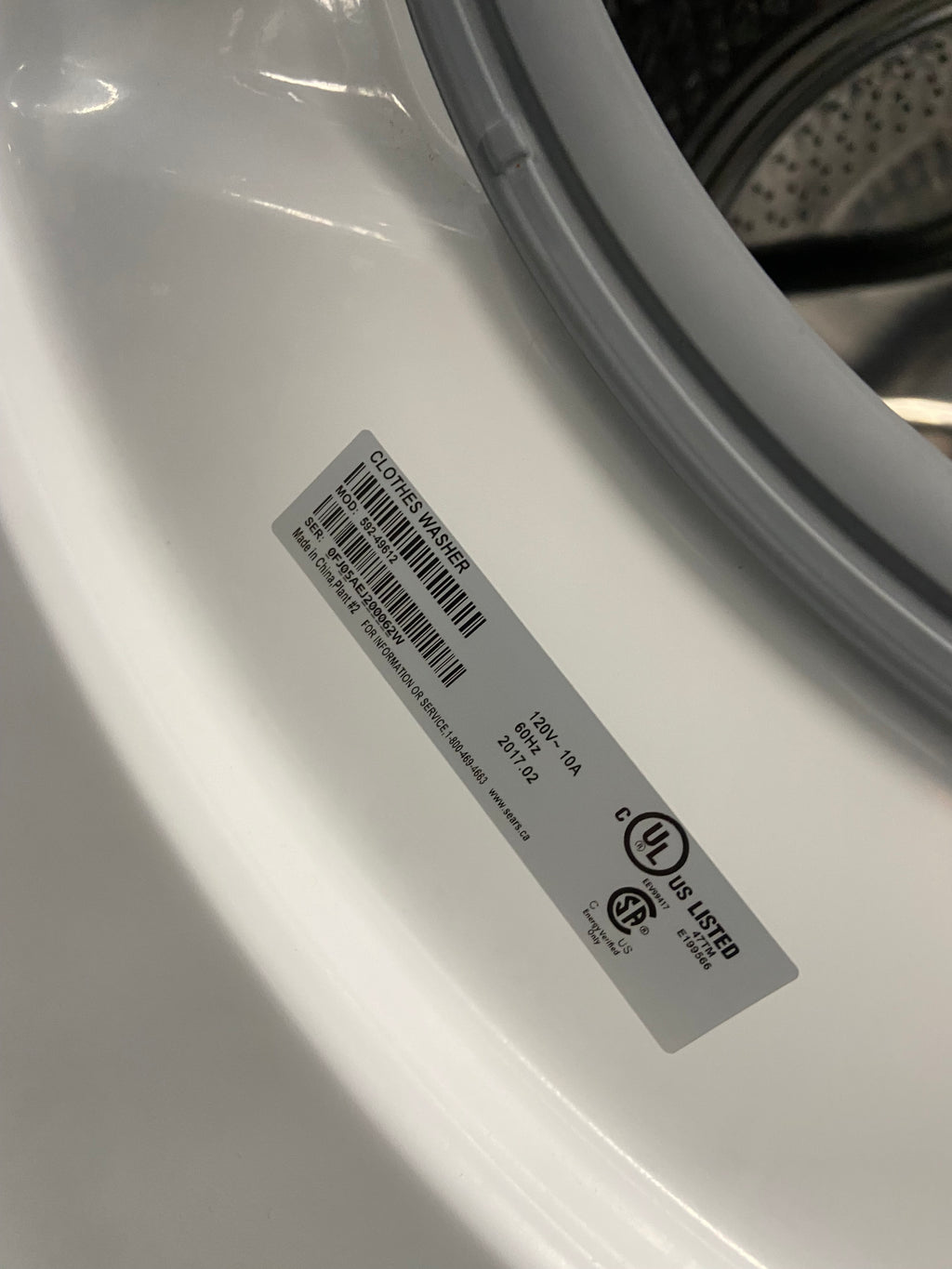 White Kenmore Washer and Dryer Set with warranty