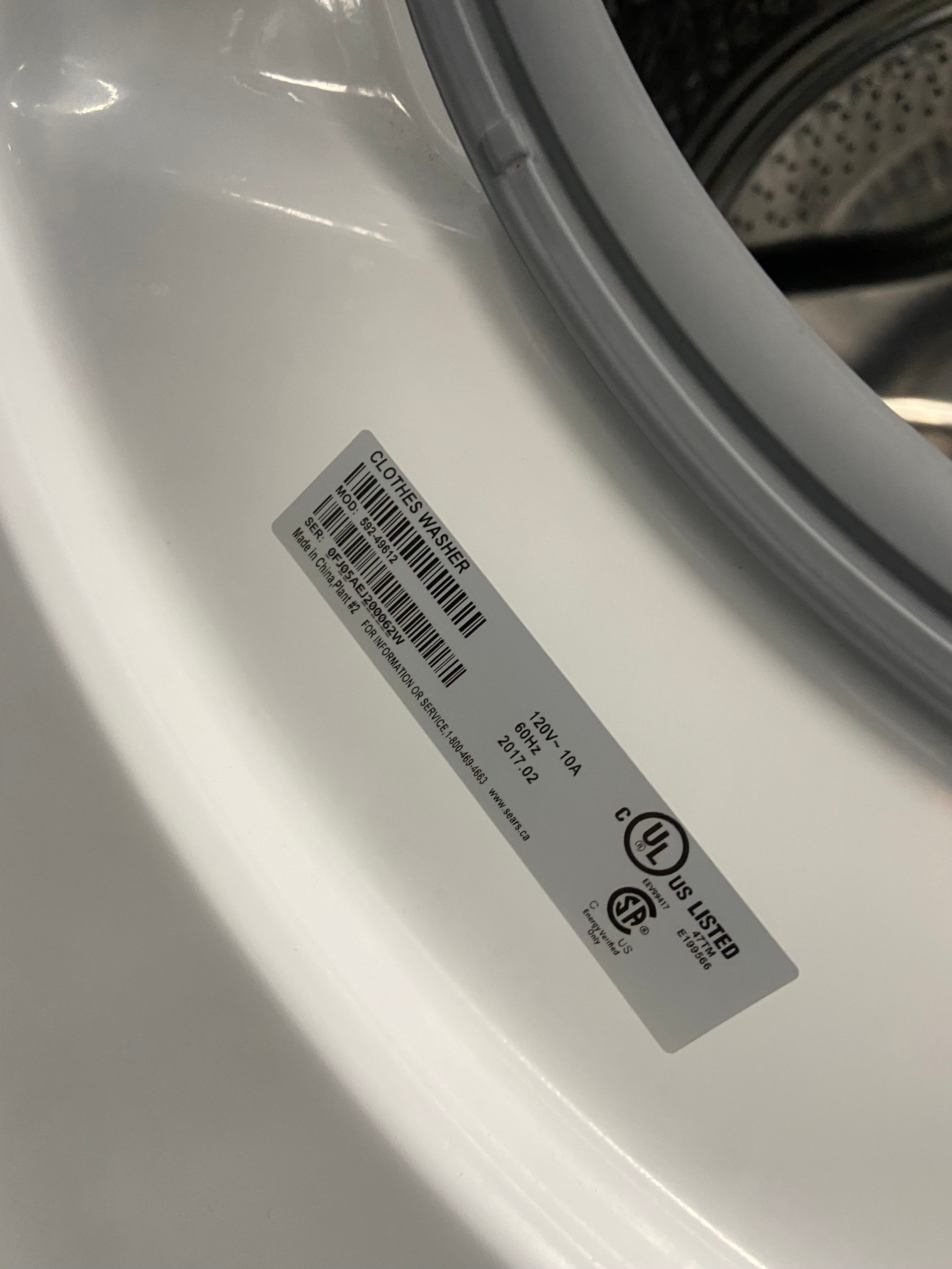 White Kenmore Washer and Dryer Set with warranty
