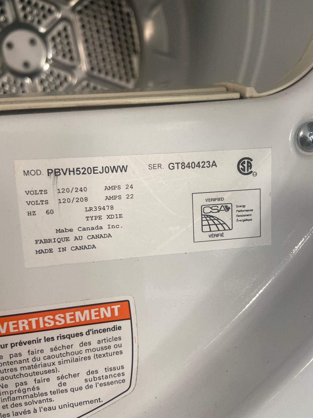 GE washer and dryer, GBVH5300K2WW /  PBVH520EJ0WW,  “Refurbished”, 3 Months warranty