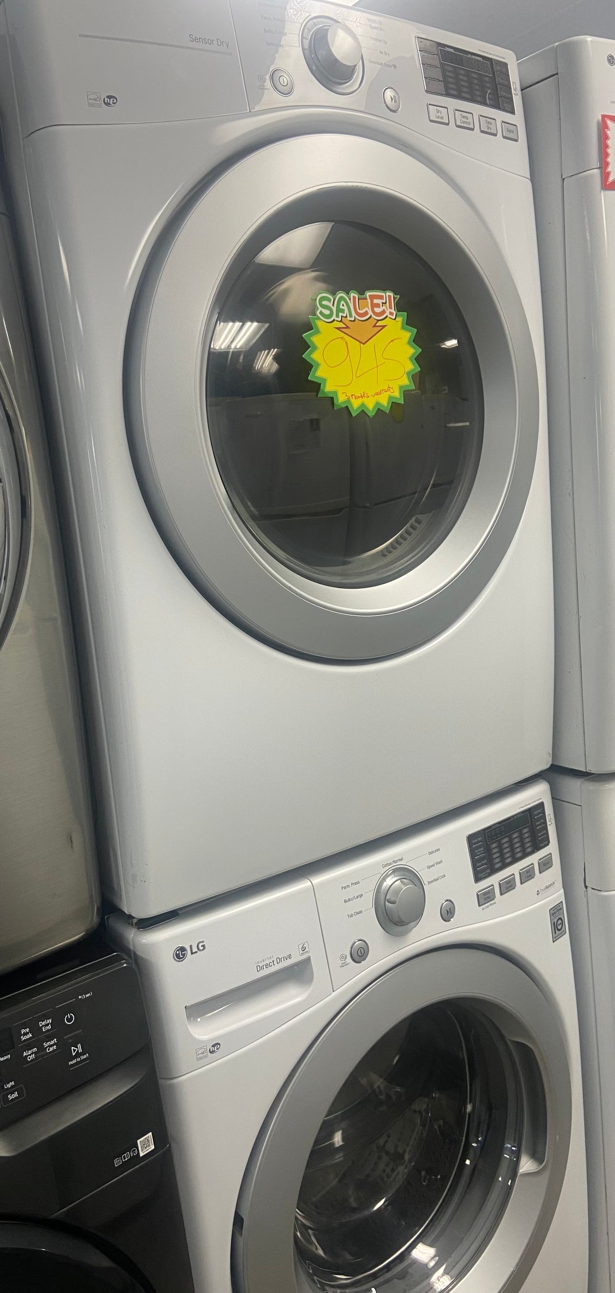 LG washer and dryer set,  WM3170CW /  DLE317OW, “Refurbished”, 3 Months Warranty