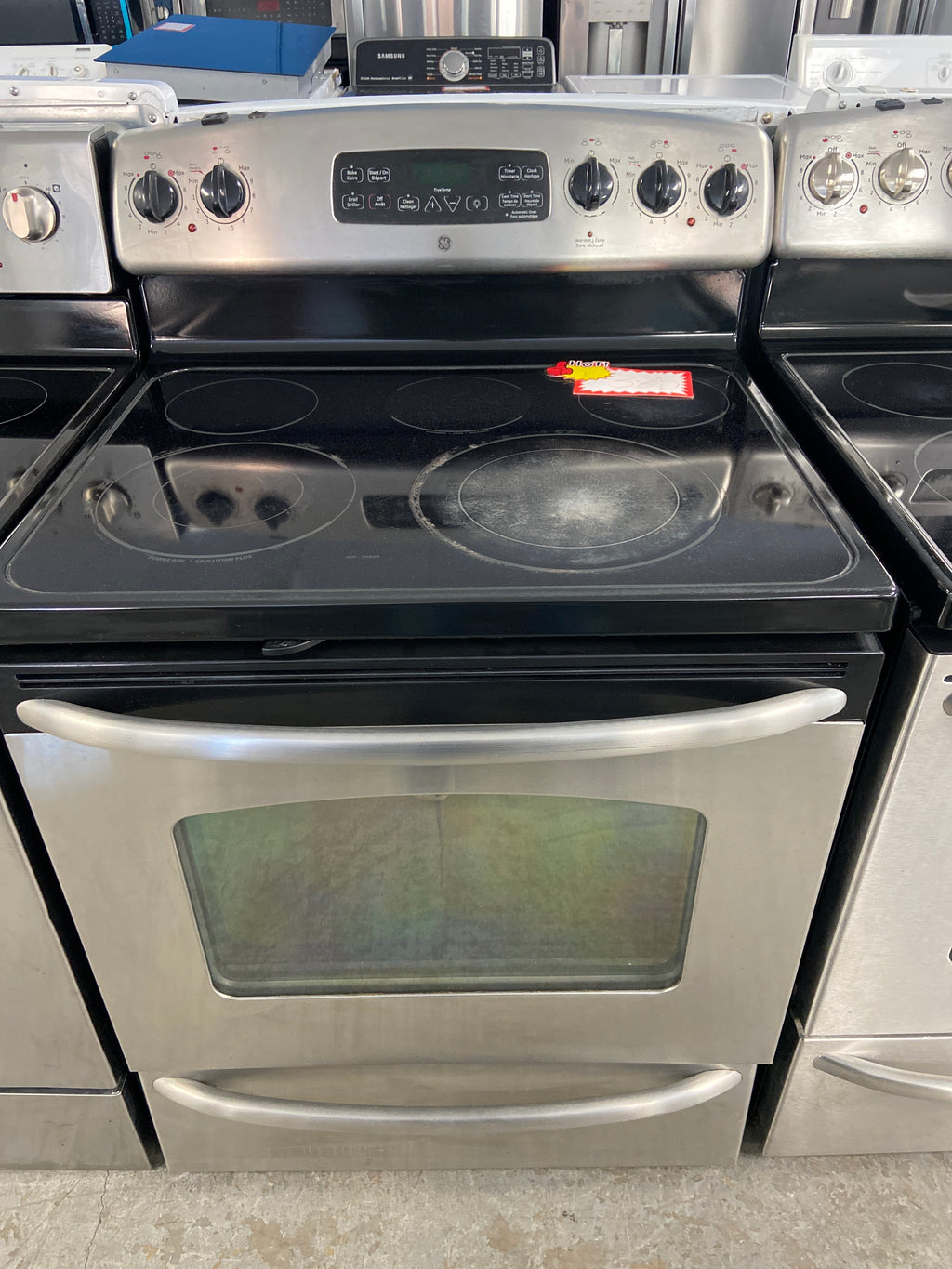 GE 30" Electric Freestanding Range with Storage Drawer Stainless Steel - JCBP80SDM2SS
