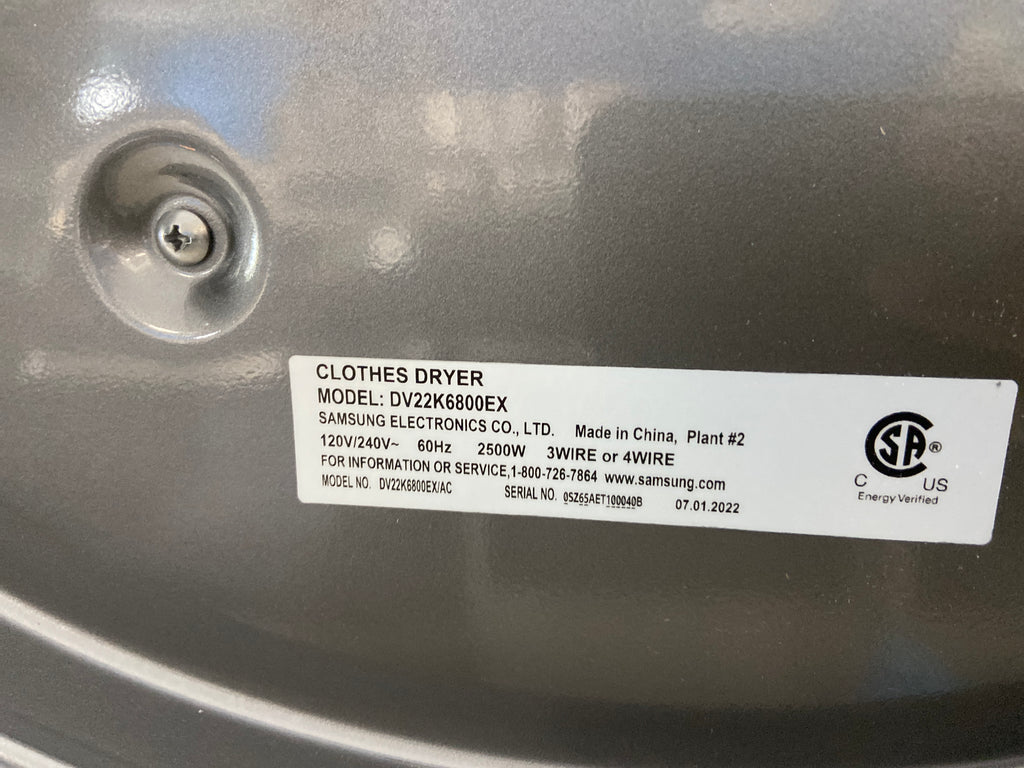Samsung 24" Compact Front-Load Electric Dryer - Grey (DV22K6800EX)