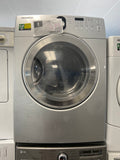 Samsung DV218AES Dryer, 27 inch Width, 7.3 cu. ft. cu. ft., 4 Temperature Settings, Stackable, Steel Drum, White colour (Electric Super Capacity Dryer)
