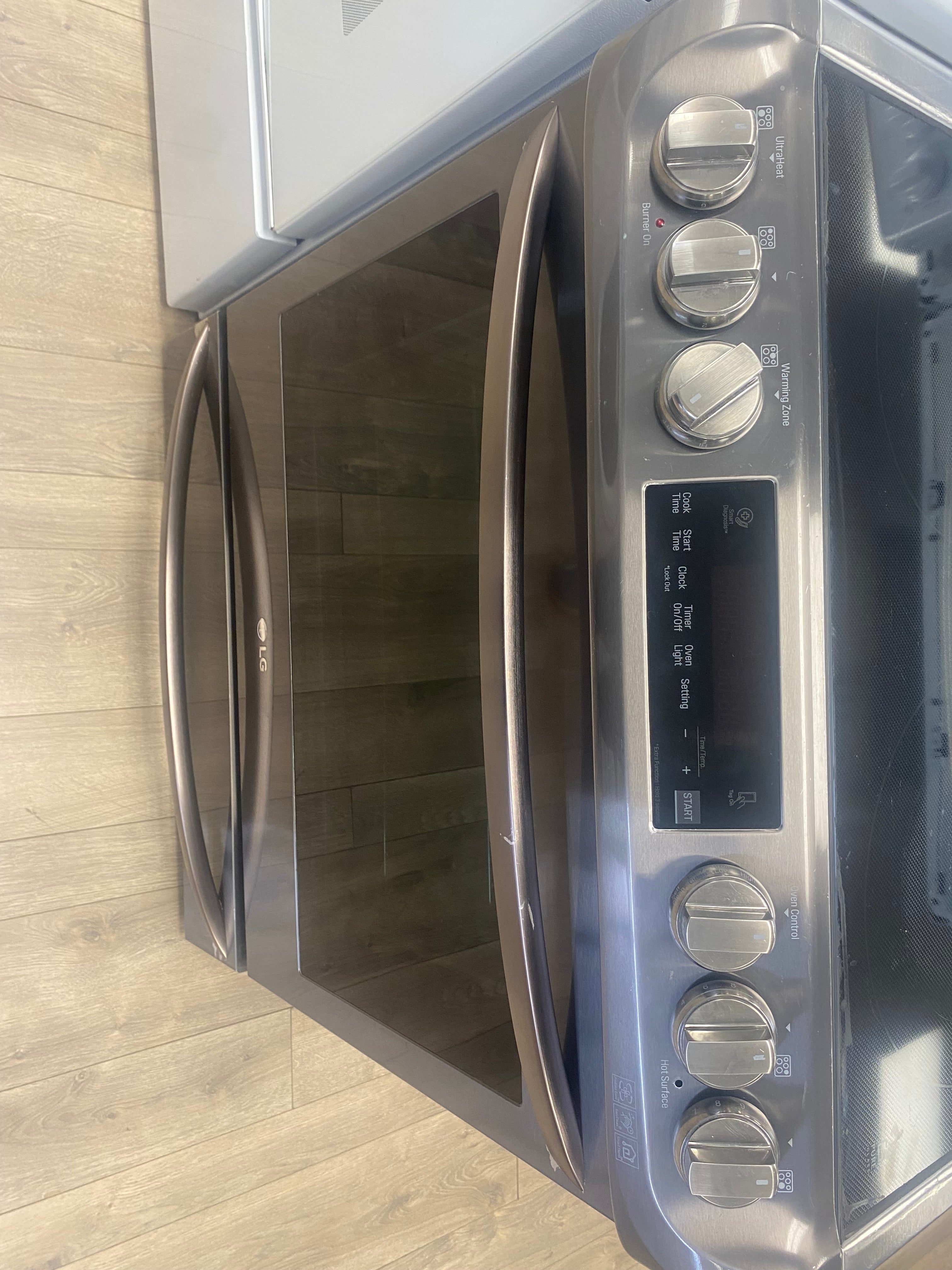 LG 30” dark Stainless Steel glass top slide in Stove, convection, self clean