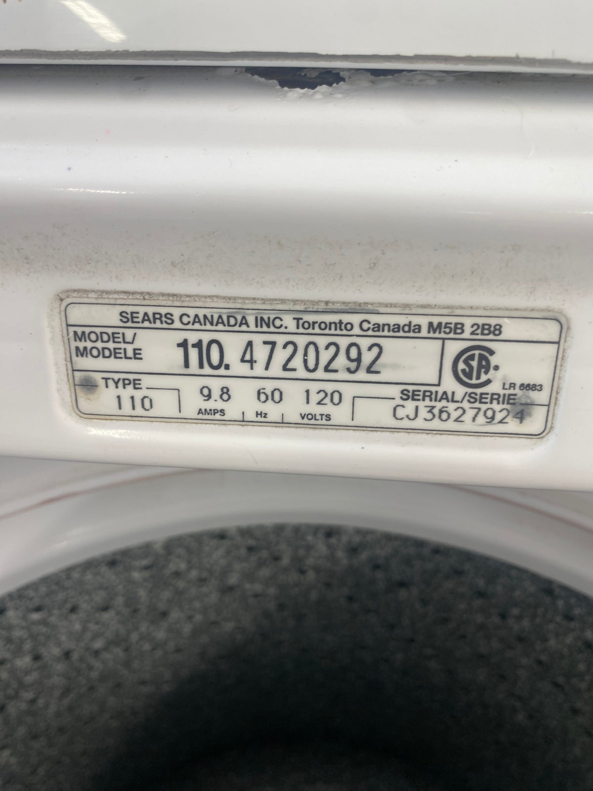 24” Kenmore top load washer, white, Traditional, "Refurbished"