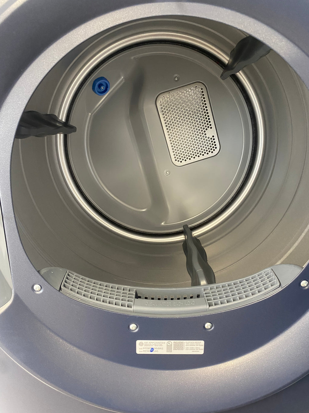 Profile 28-inch. W 6.1 cu ft IEC Front Load Washer and W 7.8 cu. ft. Smart Electric Dryer in Sapphire Blue "Scratch&Dent"