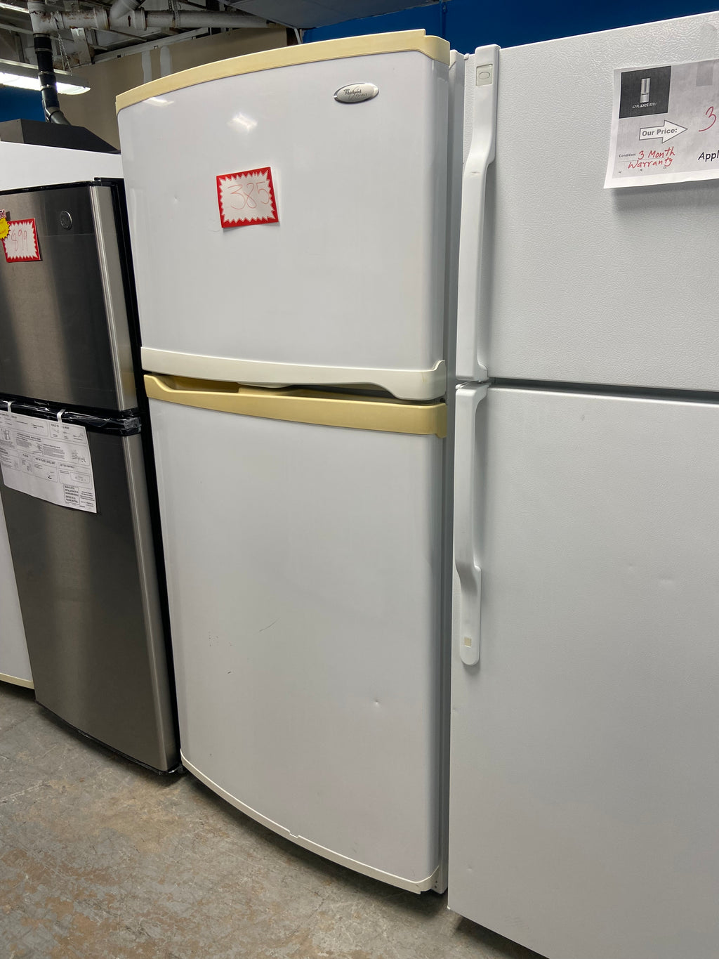 30” White whirlpool GR9SHKXMQ01 Refrigerator with warranty