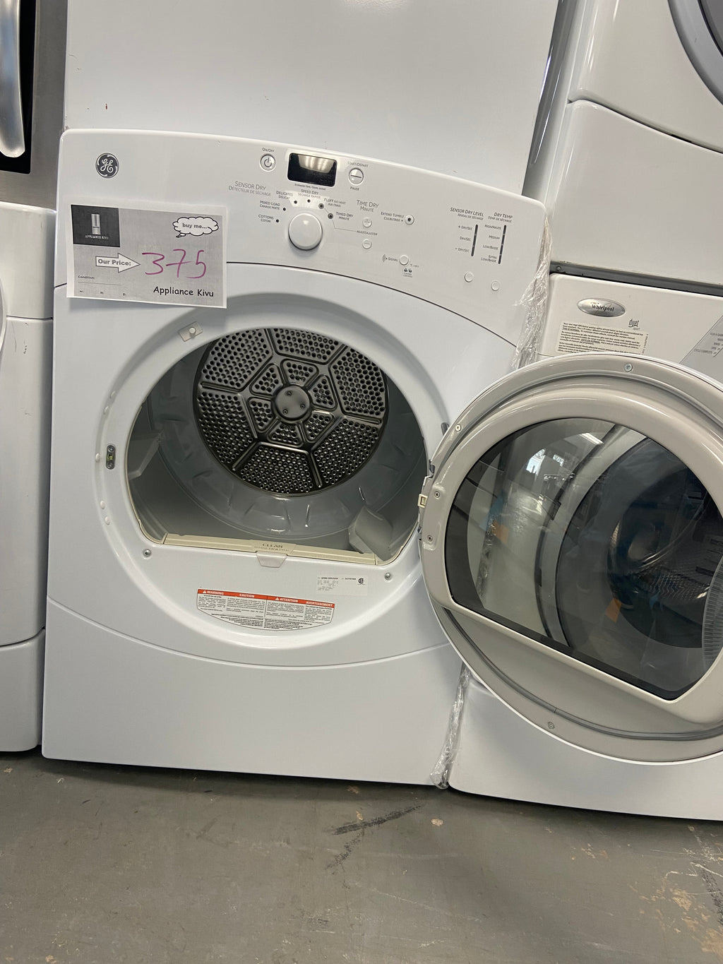 GE GFMN100ELOWW Dryer, 27 inch Width, 7 cu. ft. Capacity