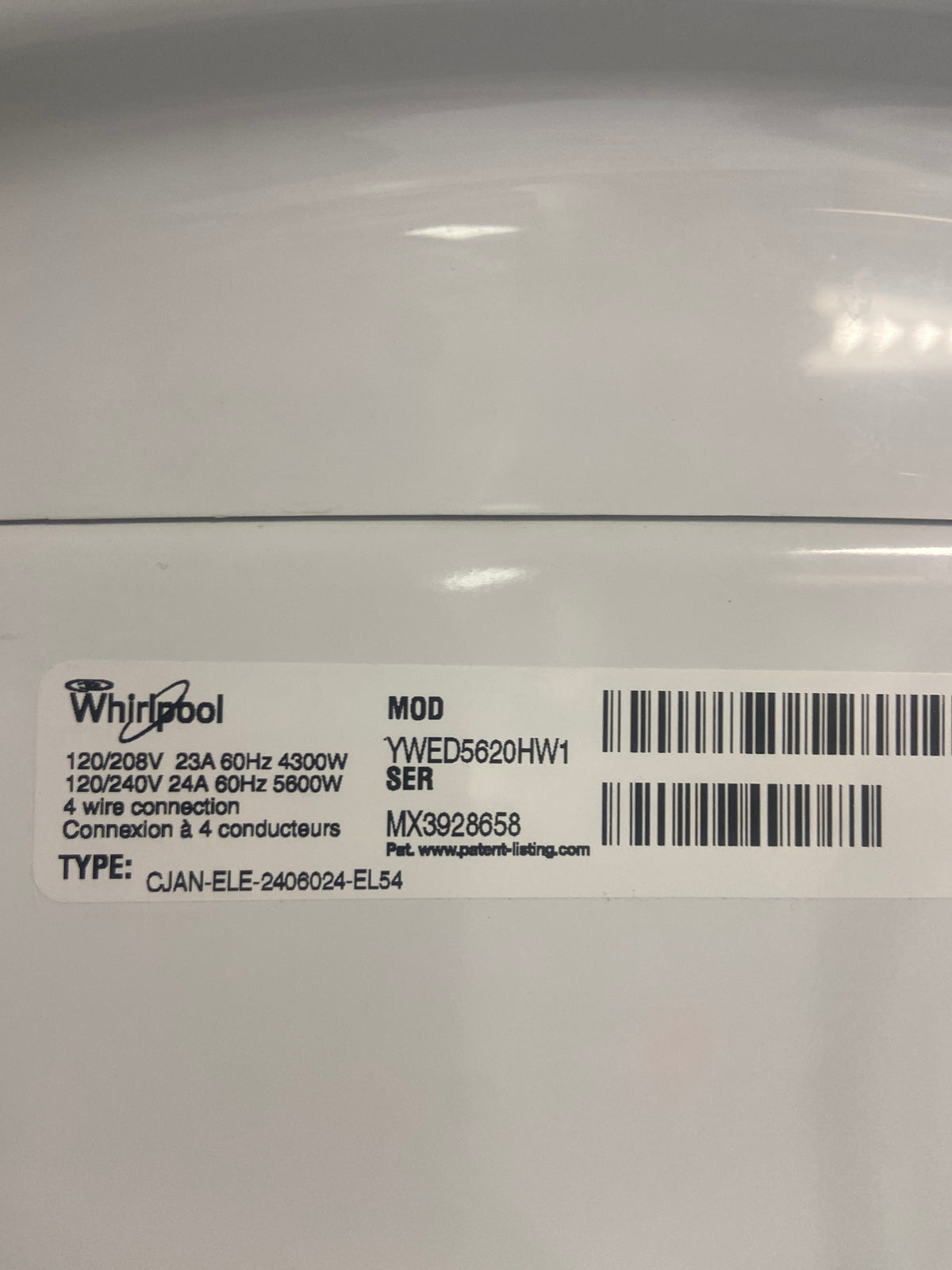Whirlpool washer and dryer set, WFW75HEFWO /  YWED5620HW1 “Refurbished”, 3Months warranty