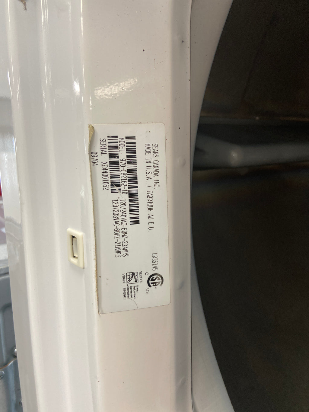 Kenmore Electric Dryer - White (970-C82162-10)