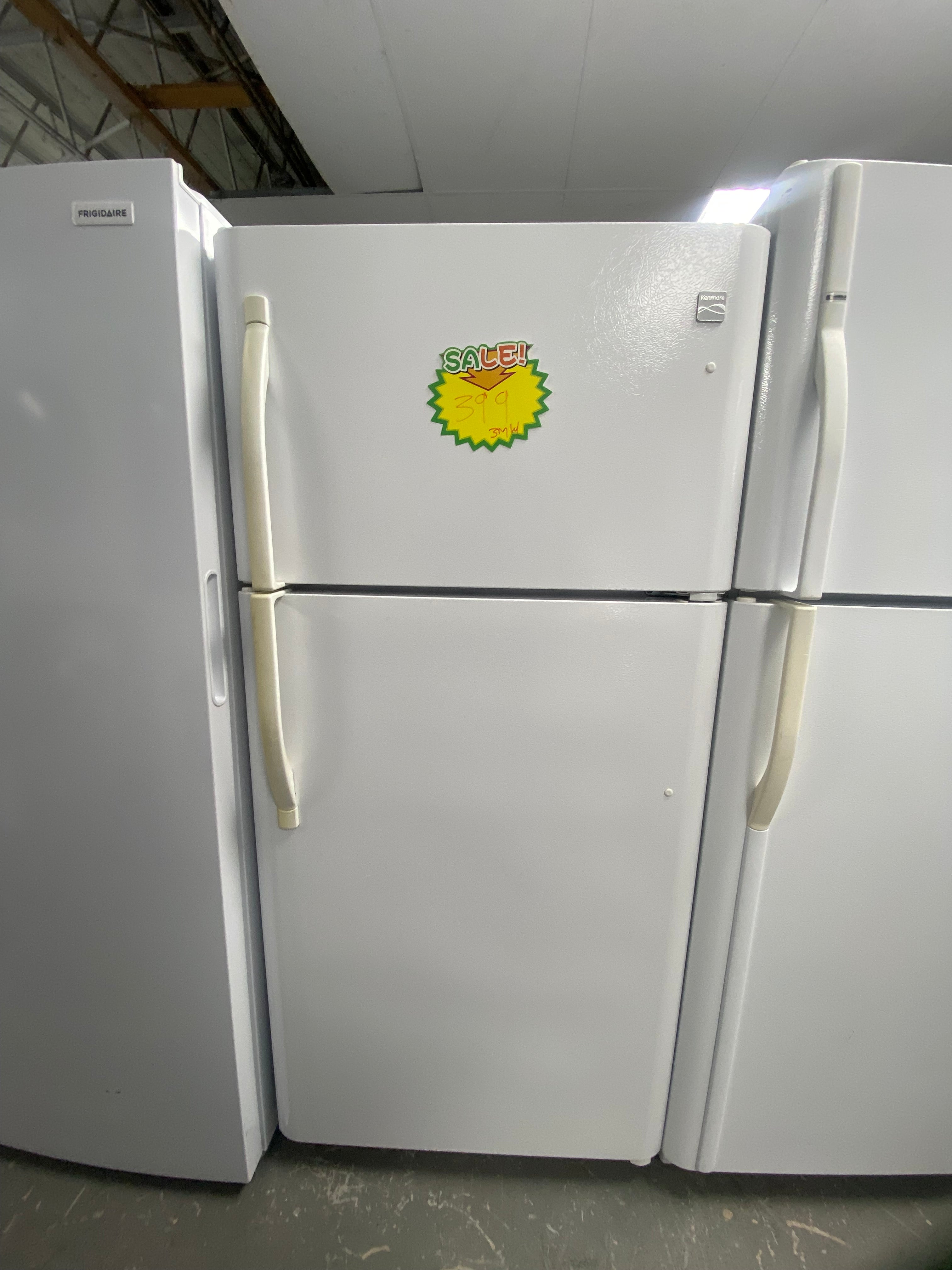 White 30” Kenmore 970-429423 Fridge (Refurbished)