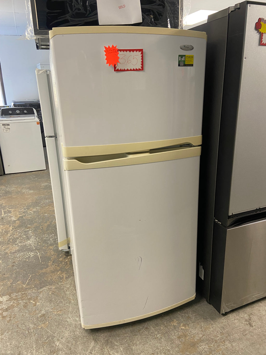 GR9FHKXVQ00 30 inch whirlpool gold fridge