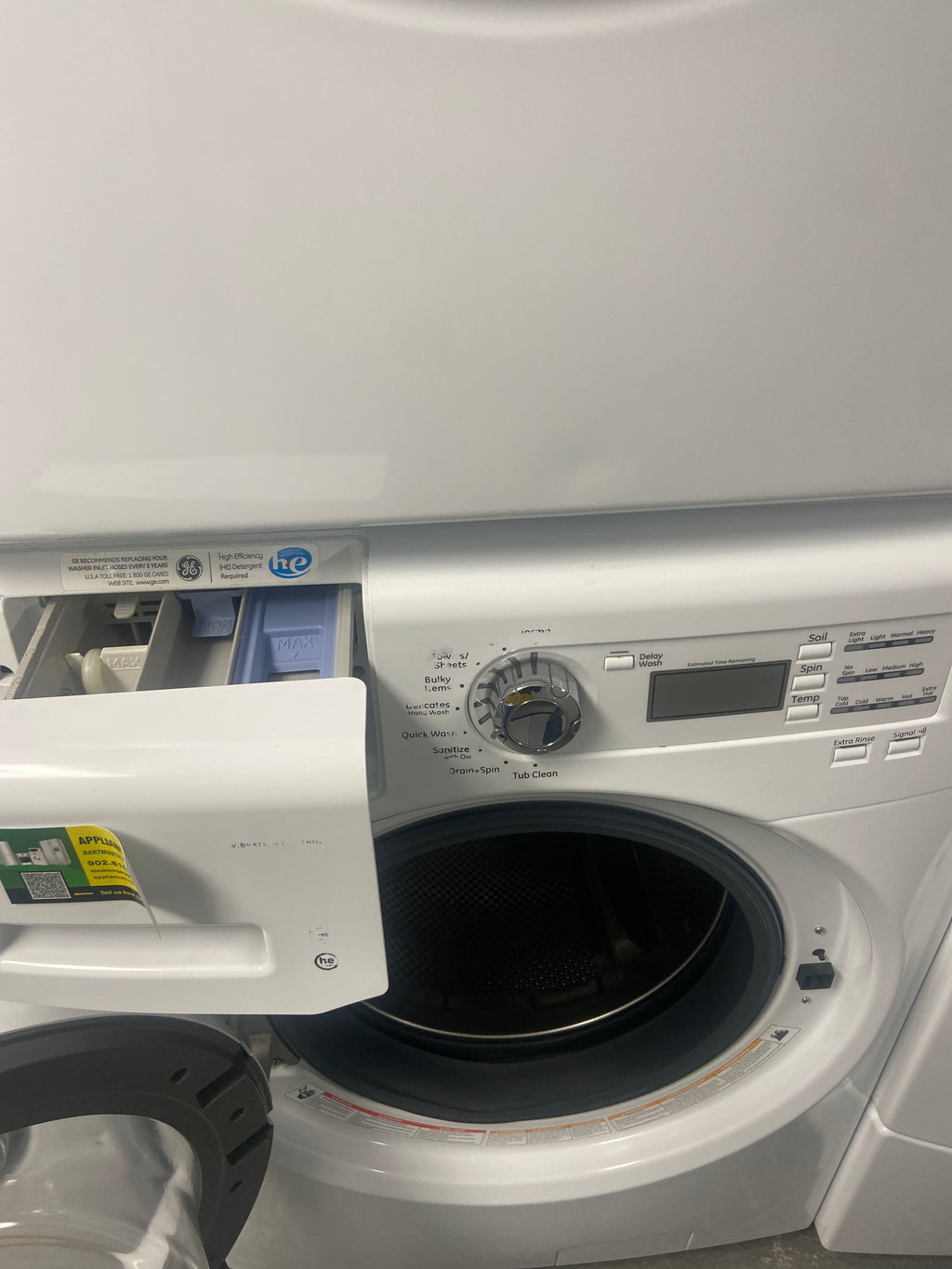 GE washer and dryer set, GFW400SCKØWW / GFMN110ED2WW, “Refurbished”, 3Months warranty