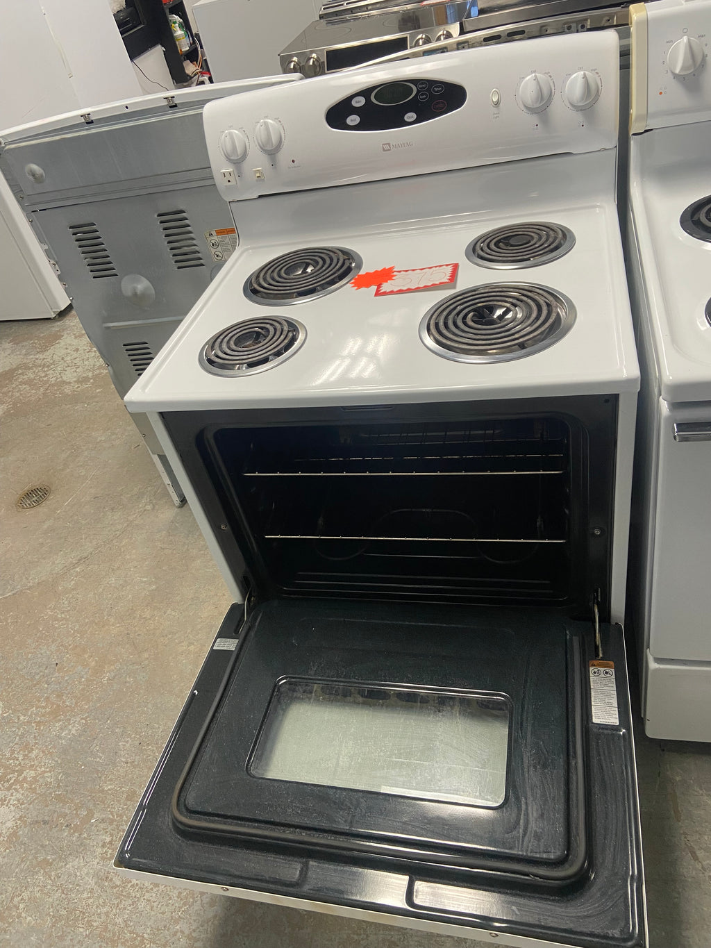 Maytag 30" Electric Freestanding Coil Top Range White - MER4351ACW