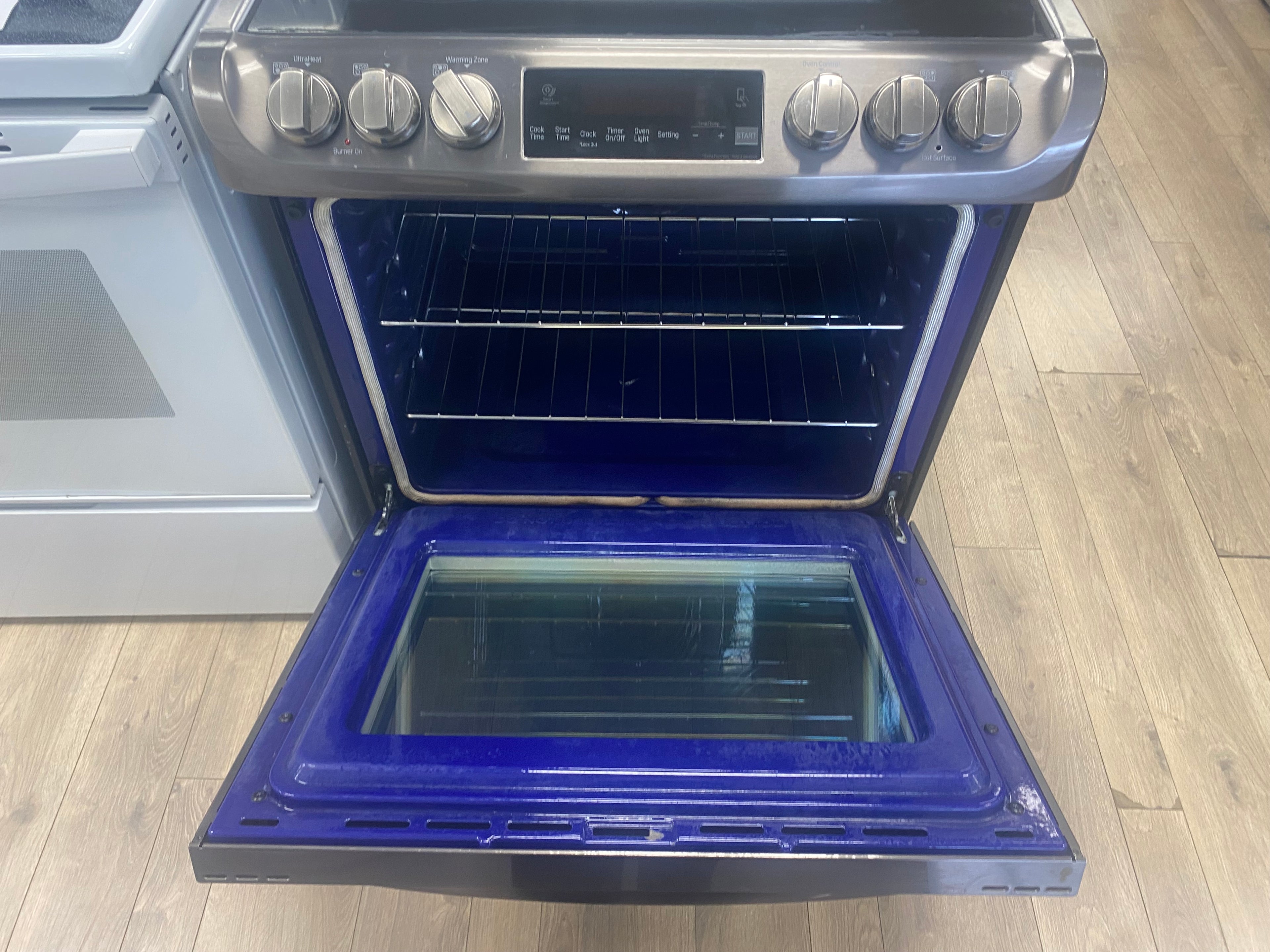 LG 30” dark Stainless Steel glass top slide in Stove, convection, self clean