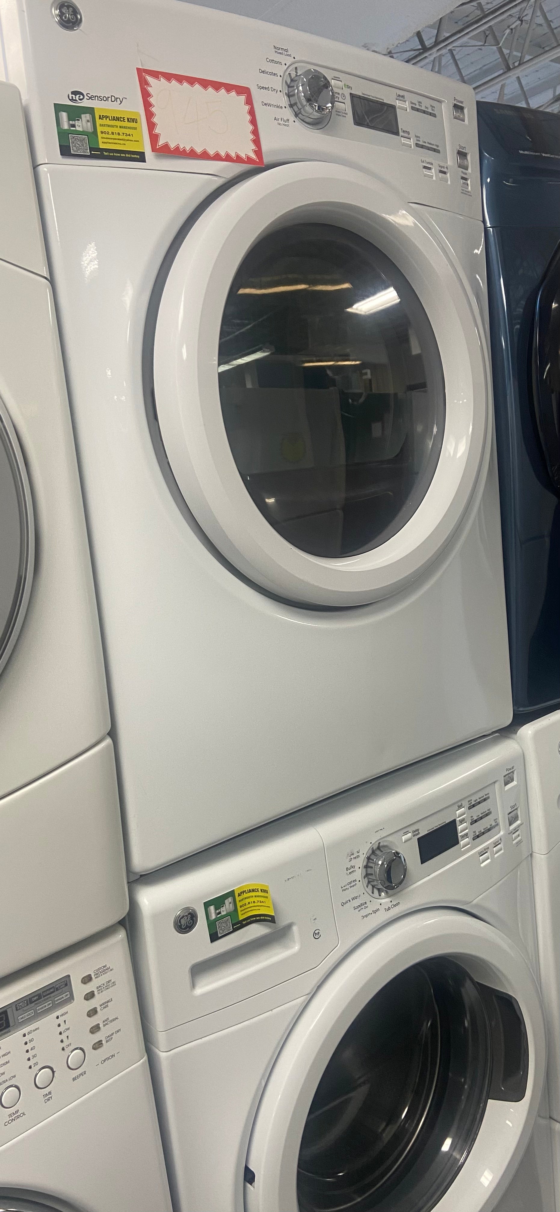 GE washer and dryer set, GFW400SCKØWW / GFMN110ED2WW, “Refurbished”, 3Months warranty
