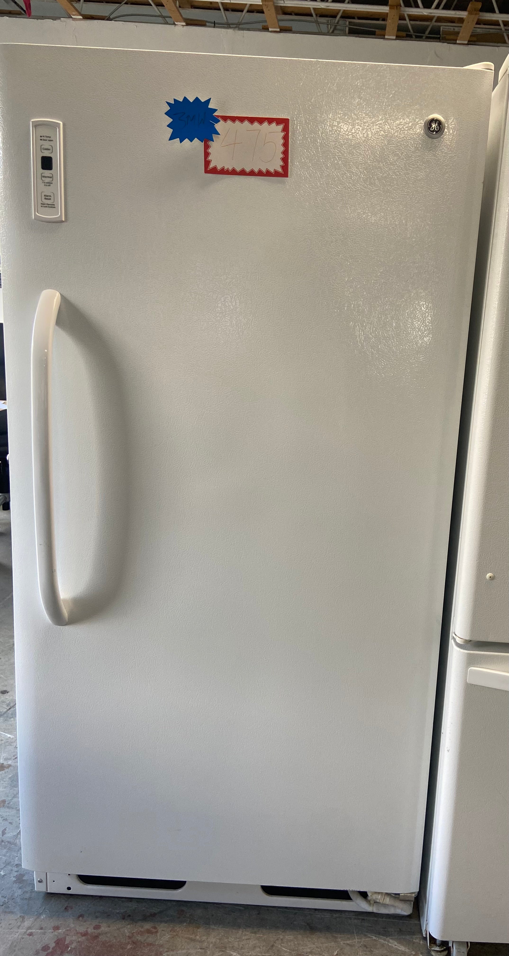 GE stand Up/Upright freezer, 16 cu.ft, FUF17SVFRWW, “Refurbished”, “3 Months Warranty”