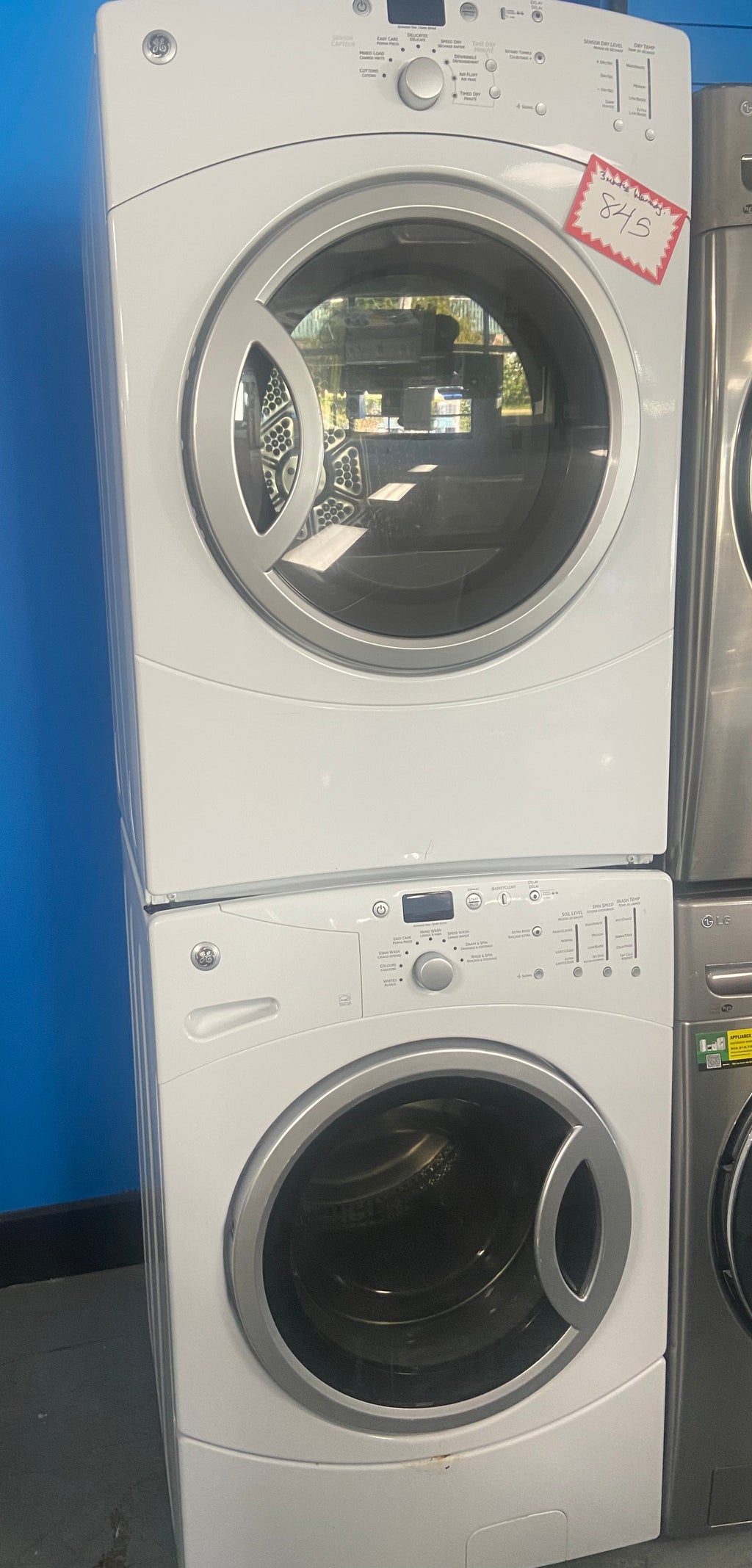 GE washer and dryer, GBVH5300K2WW /  PBVH520EJ0WW,  “Refurbished”, 3 Months warranty