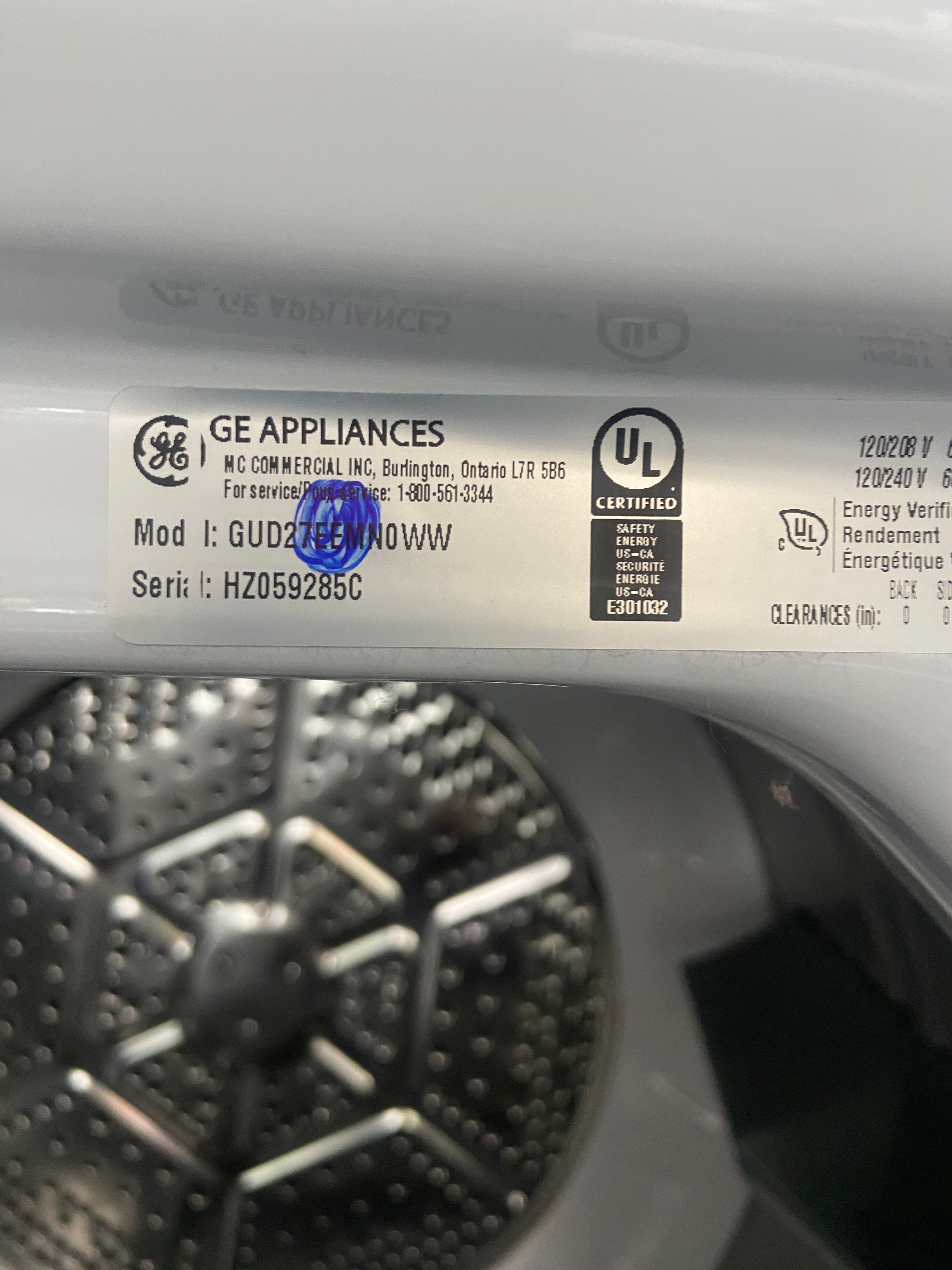 GE white laundry Centre, GUD27ESMMWW,  “Open box”, 6 Months Warranty