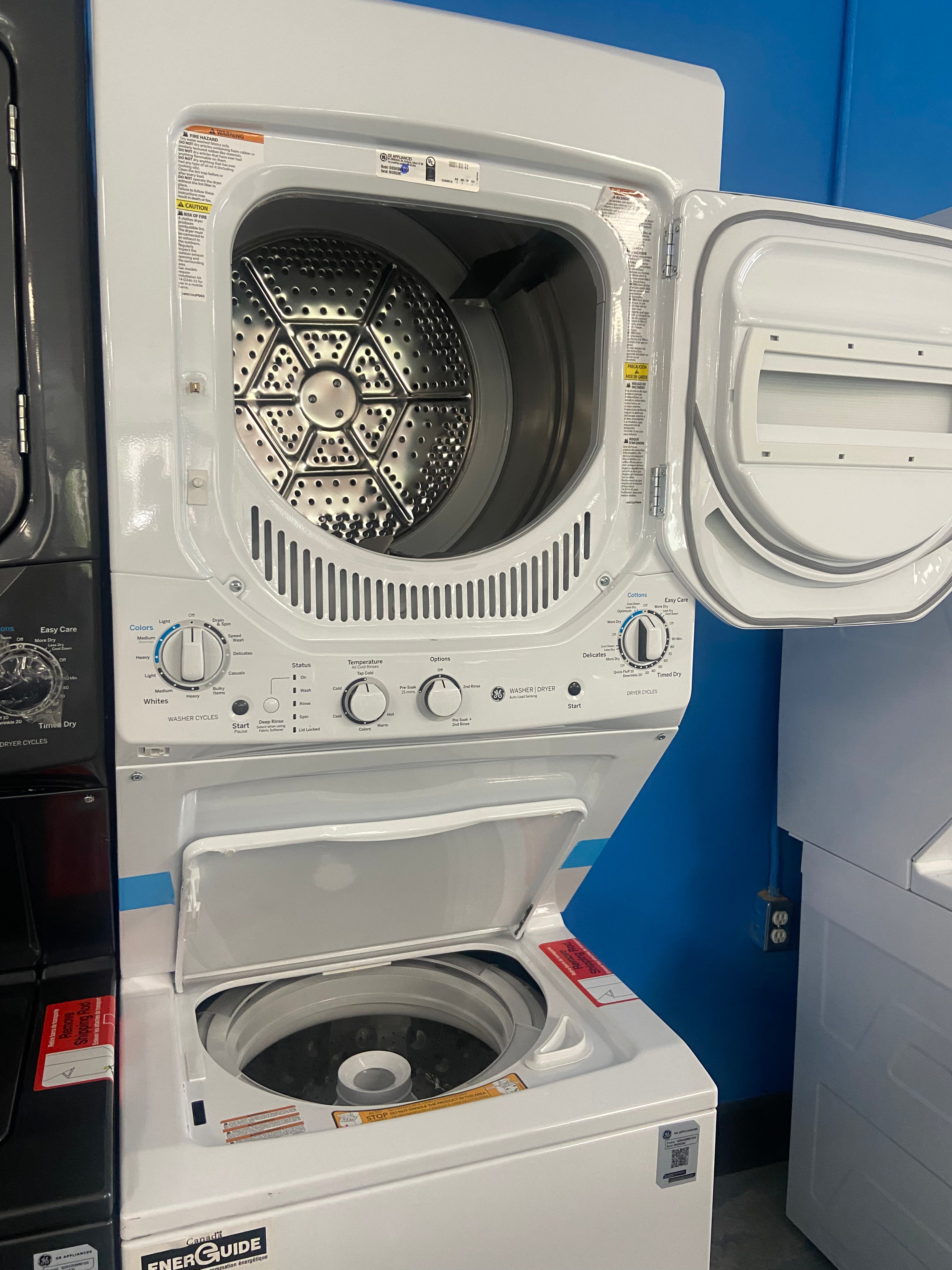 GE white apartment size laundry Centre, GUD24ESMM1WW, “Brand new”, 6 Months Warranty.