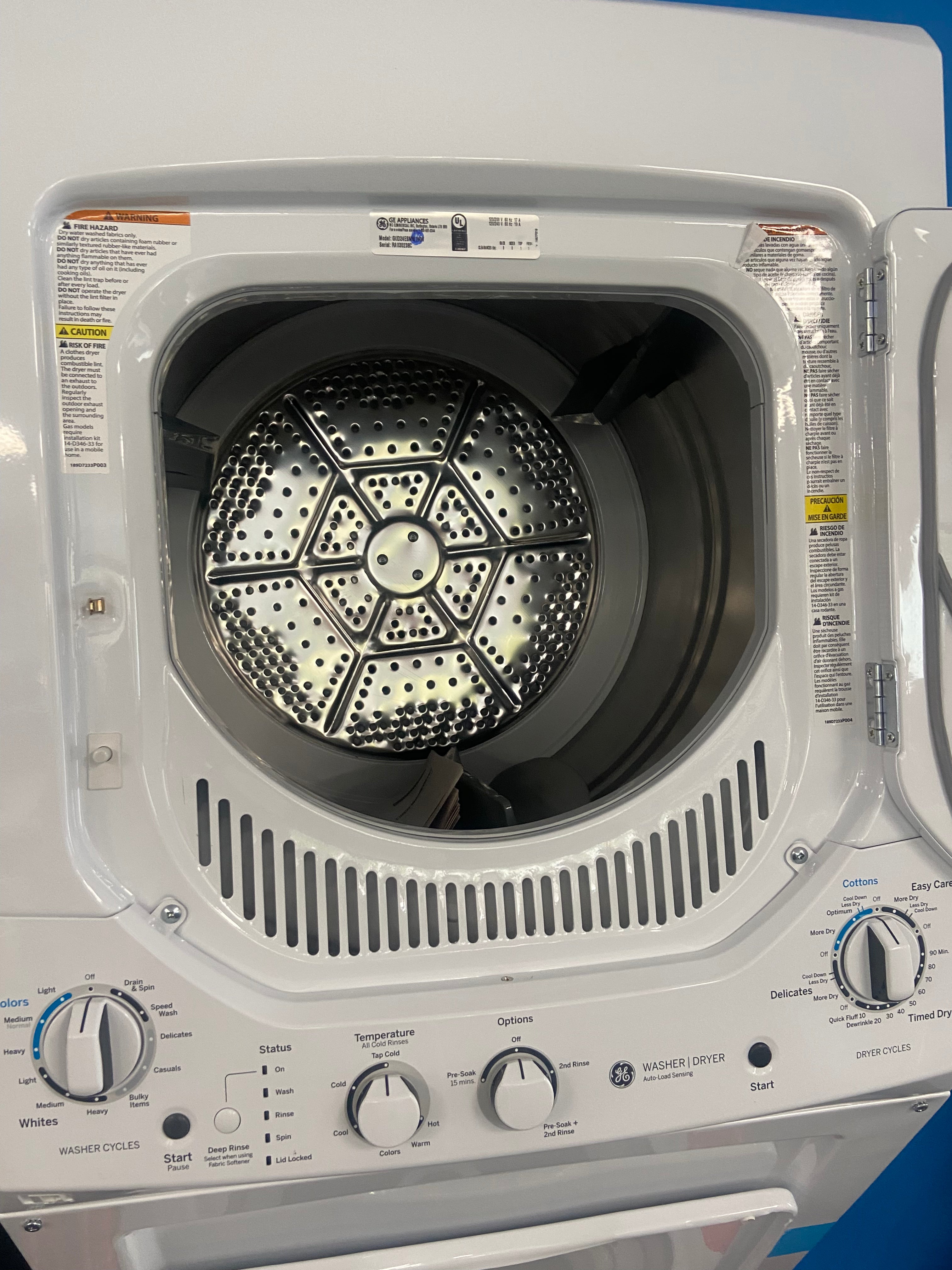 GE white apartment size laundry Centre, GUD24ESMM1WW, “Brand new”, 6 Months Warranty.