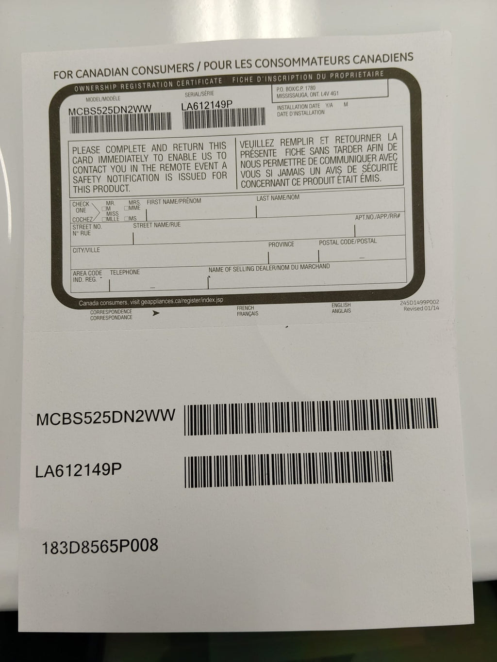 GE 24" Electric Freestanding Coil Top Range White - MCBS525DN2WW
